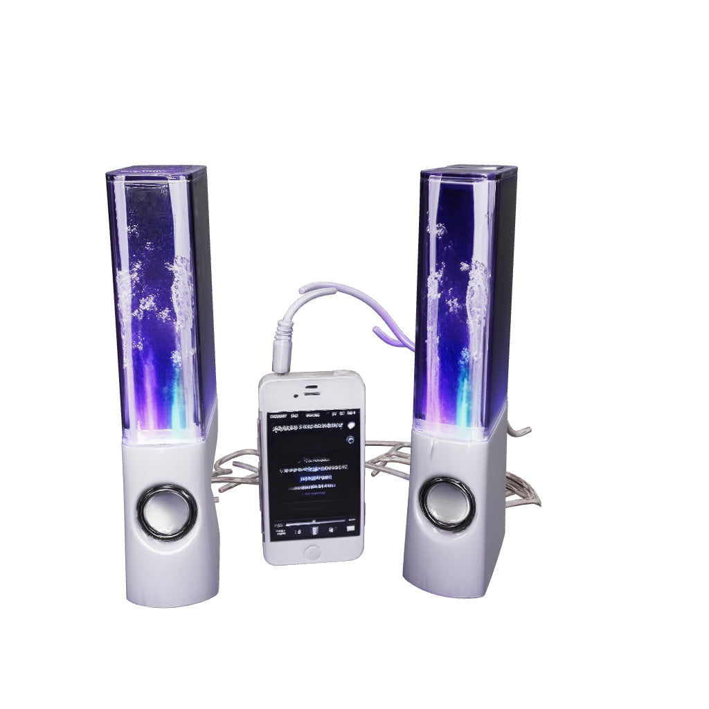 360 view of Dancing Water Speaker LED Light Fountain Speaker Family Party